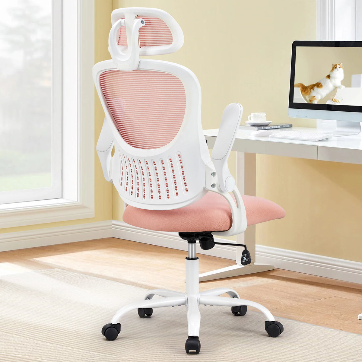 JHK Ergonomic Mesh Office Chair With Lumbar Support And Headrest