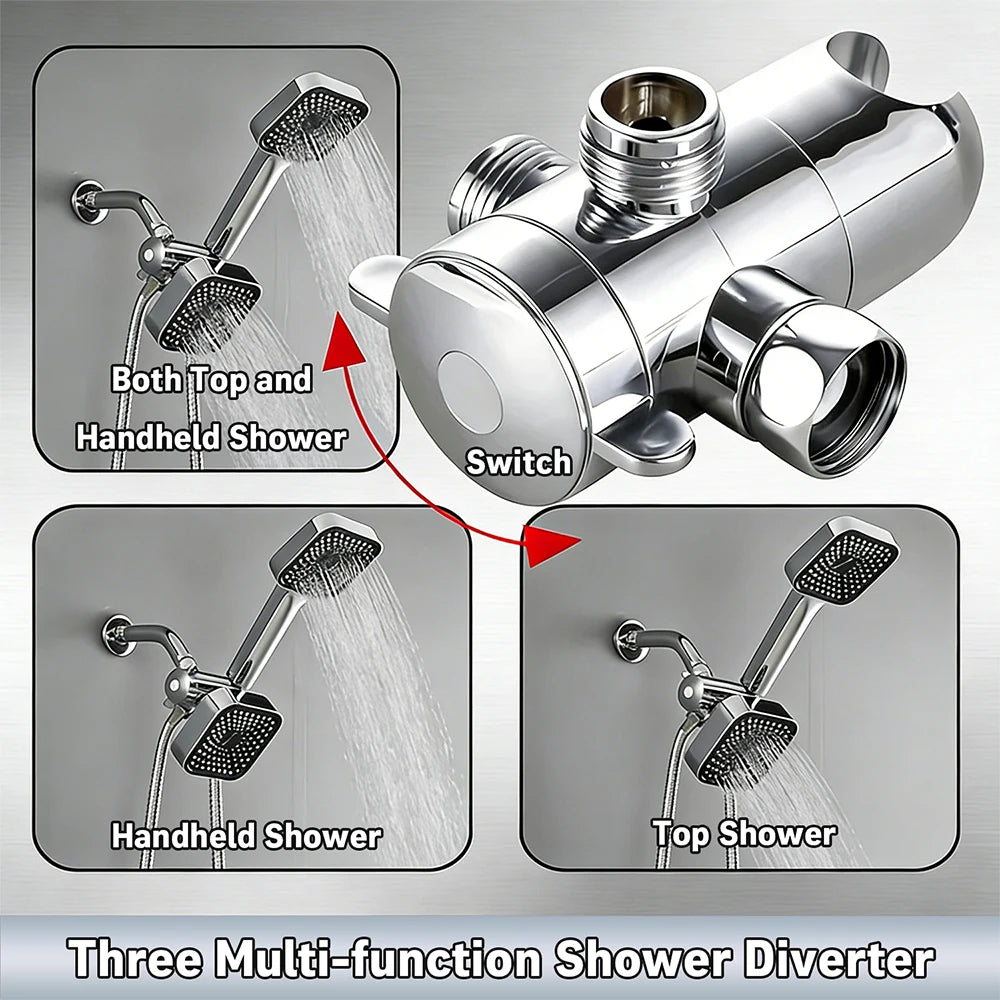 Two In One Shower Set With High Flow Nozzle Handheld