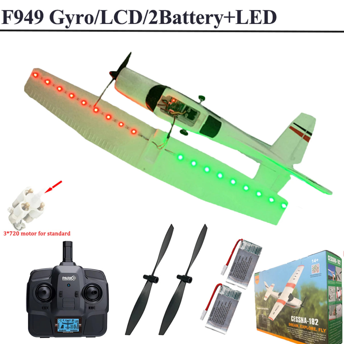 Wltoys F949 3CH RC Fixed Wing Airplane RTF With Gyroscope