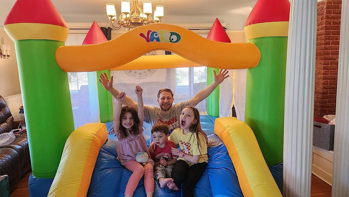 Backyard Bounce House With Slide For Kids Five To Twelve