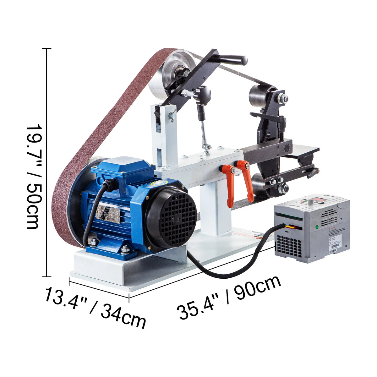 SucceBuy 1.5KW Belt Grinder With 2 Belts And Variable Speed