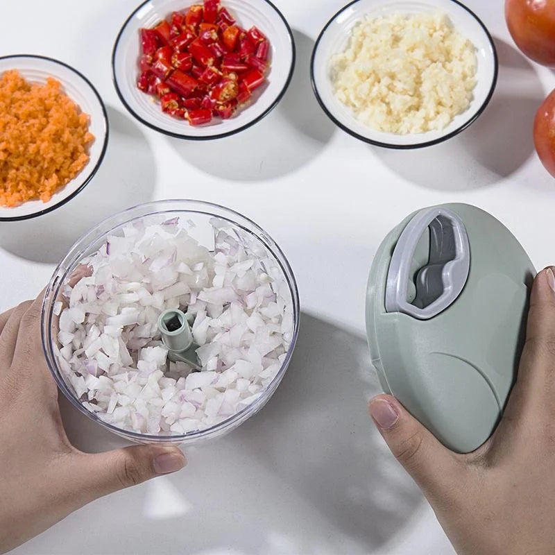 Manual Meat Mincer and Garlic Press Stainless Steel Kitchen Cutter