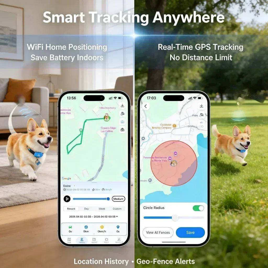 Wanwaytech 4G GPS Pet Tracker Real Time Tracking Waterproof