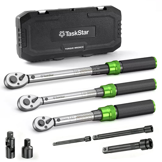 TaskStar Preset Click Torque Wrench Set DualScale Precision
