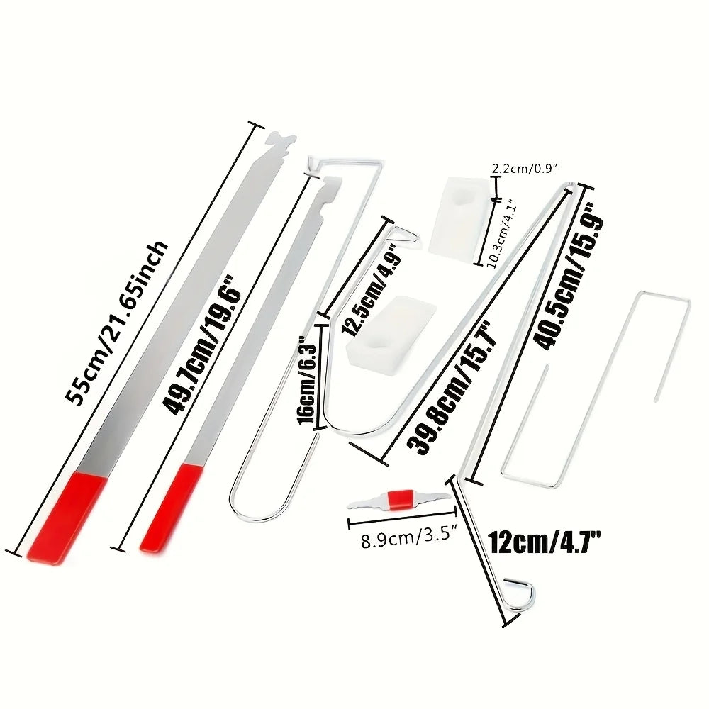Car Emergency Repair Tool Kit With Air Wedge Bag Pump And S Hook Lockout Tools