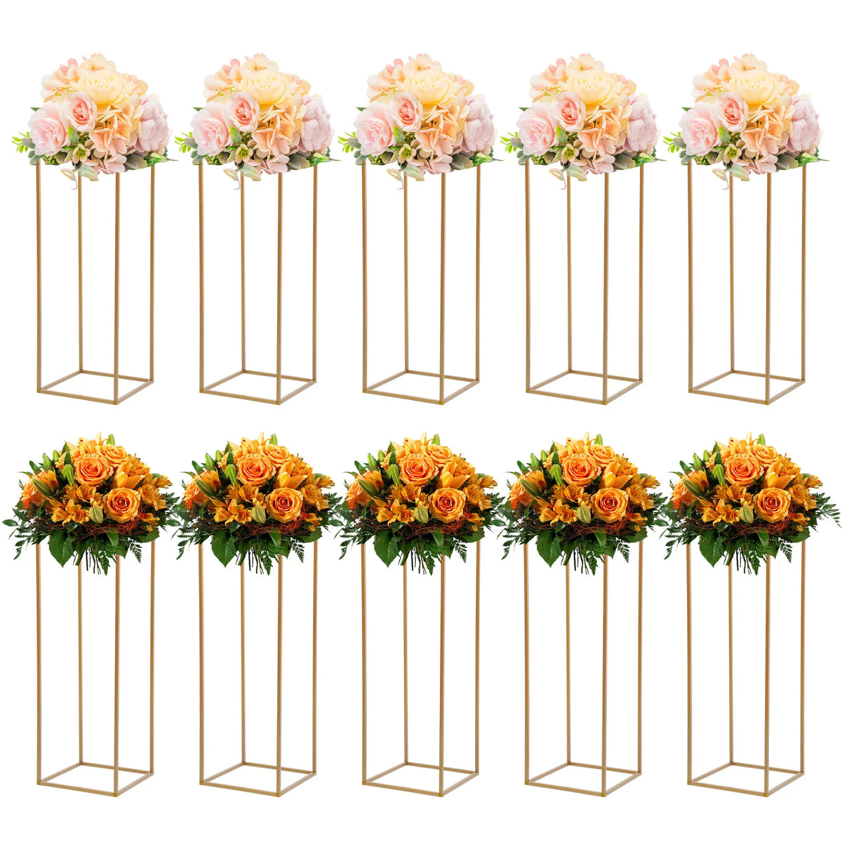 Bymaocar Metal Flower Stand Set For Wedding Centerpiece Display