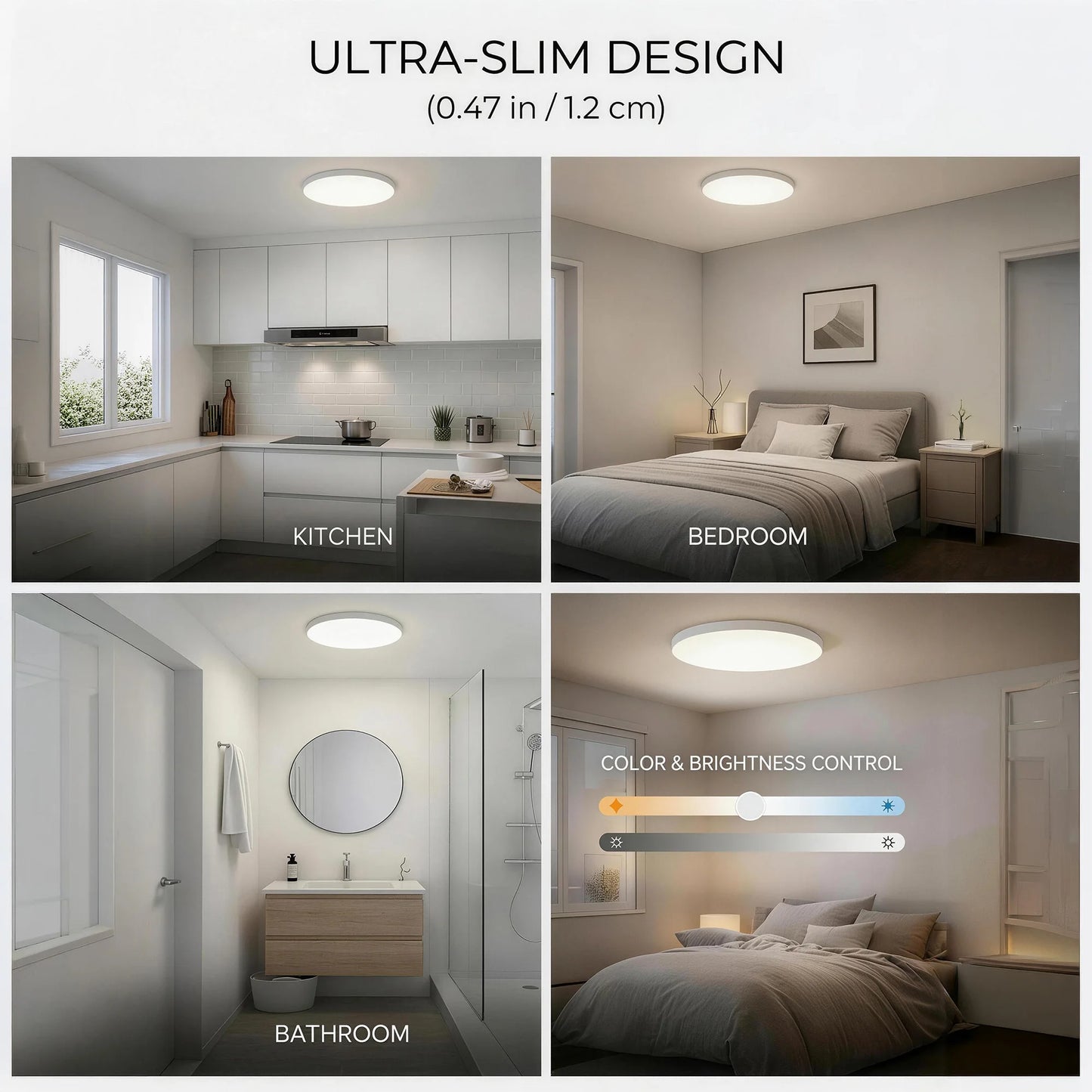 Tuaaryii Smart RGB Ceiling Light With Music Sync AI Modes