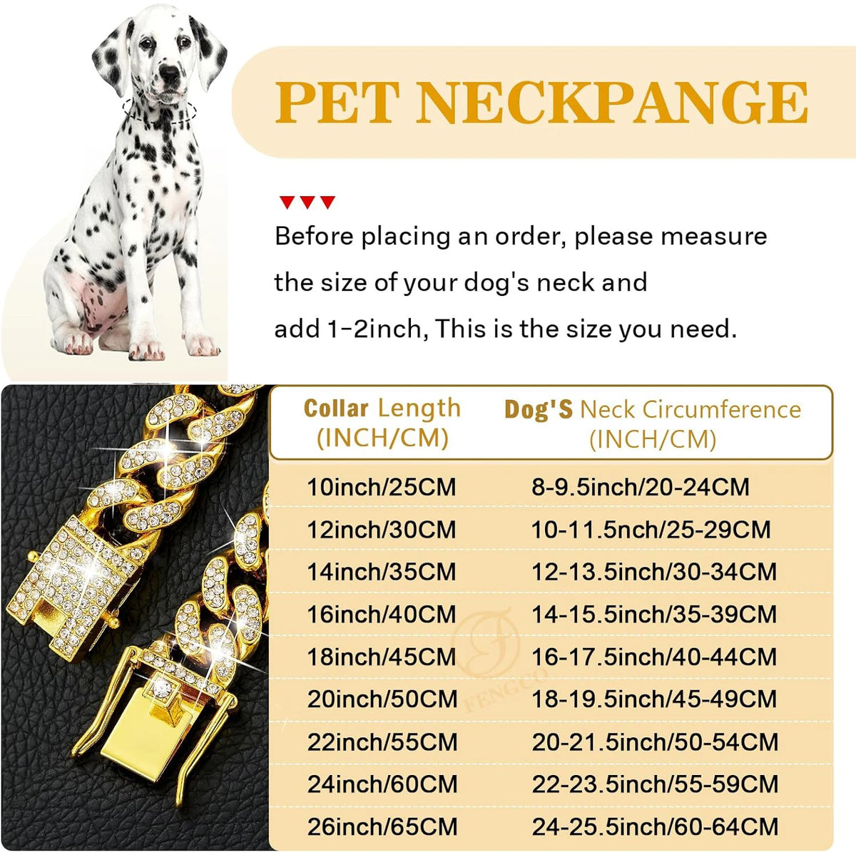 Luxury Stainless Steel Dog Chain Collar Pet Jewelry Necklace