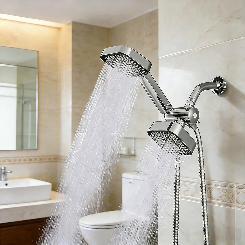 Two In One Shower Set With High Flow Nozzle Handheld