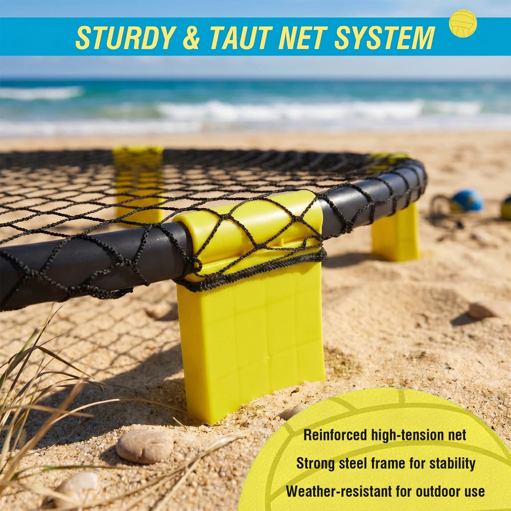 Roundnet Game Set With Net 2 Balls Portable Carry Bag
