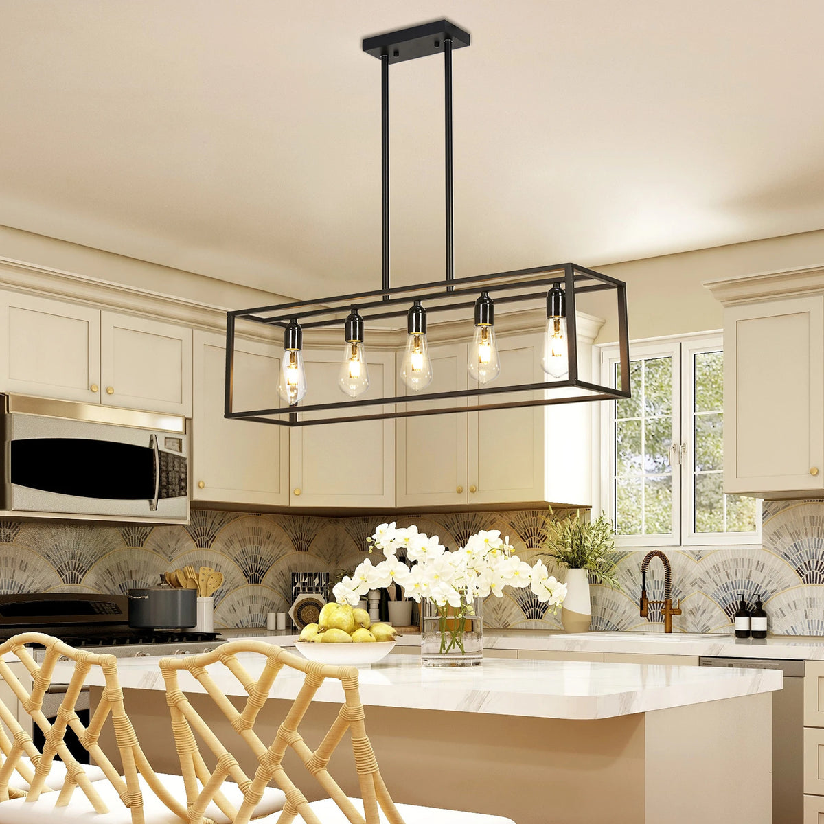 Industrial Iron Pendant Ceiling Light For Kitchen Island Dining Room