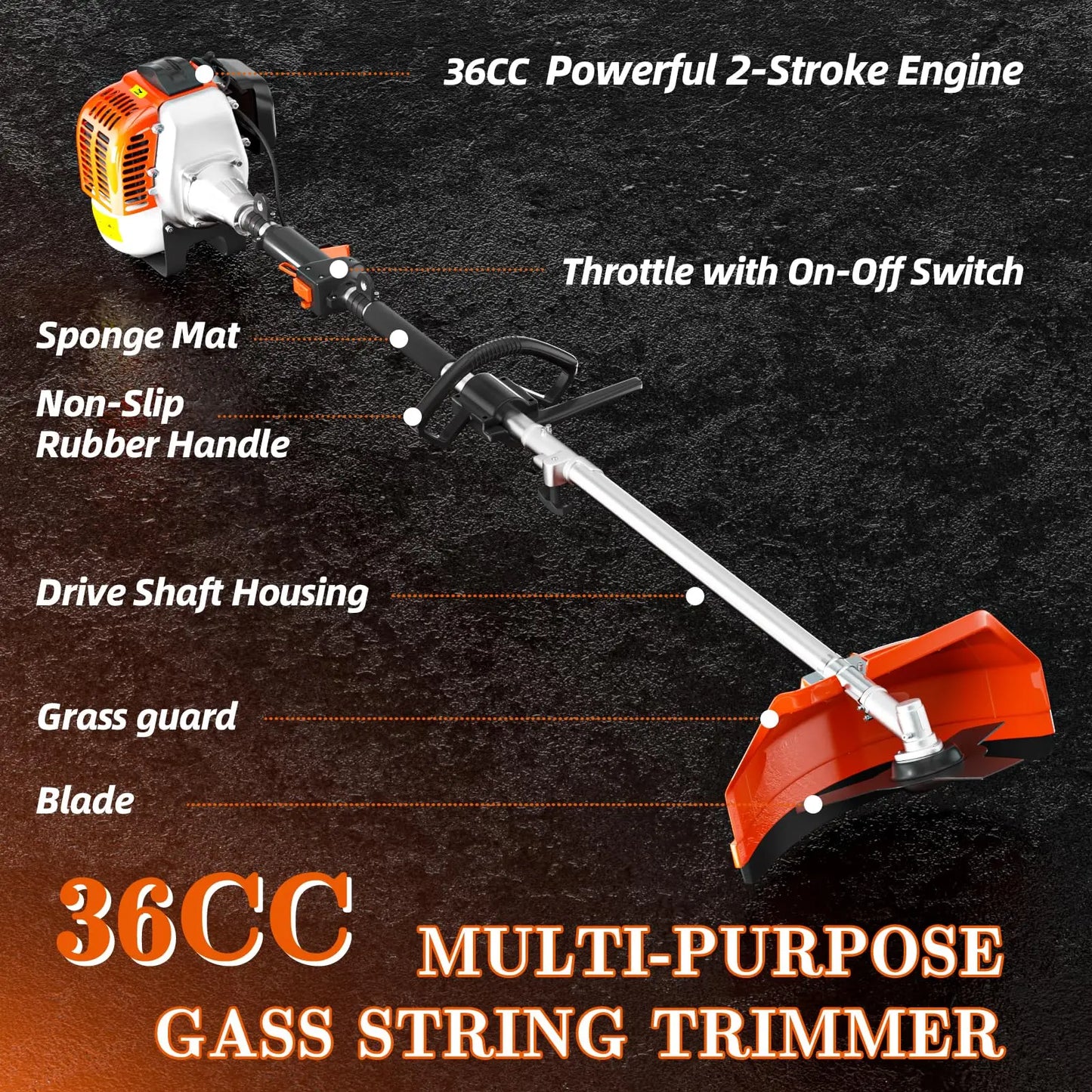 JETTING 3-In-1 Gasoline Powered String Trimmer And Edger