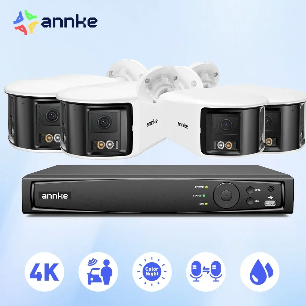 ANNKE Smart Home 4K Video Security Camera System Kit 8 Channel NVR PoE Outdoor