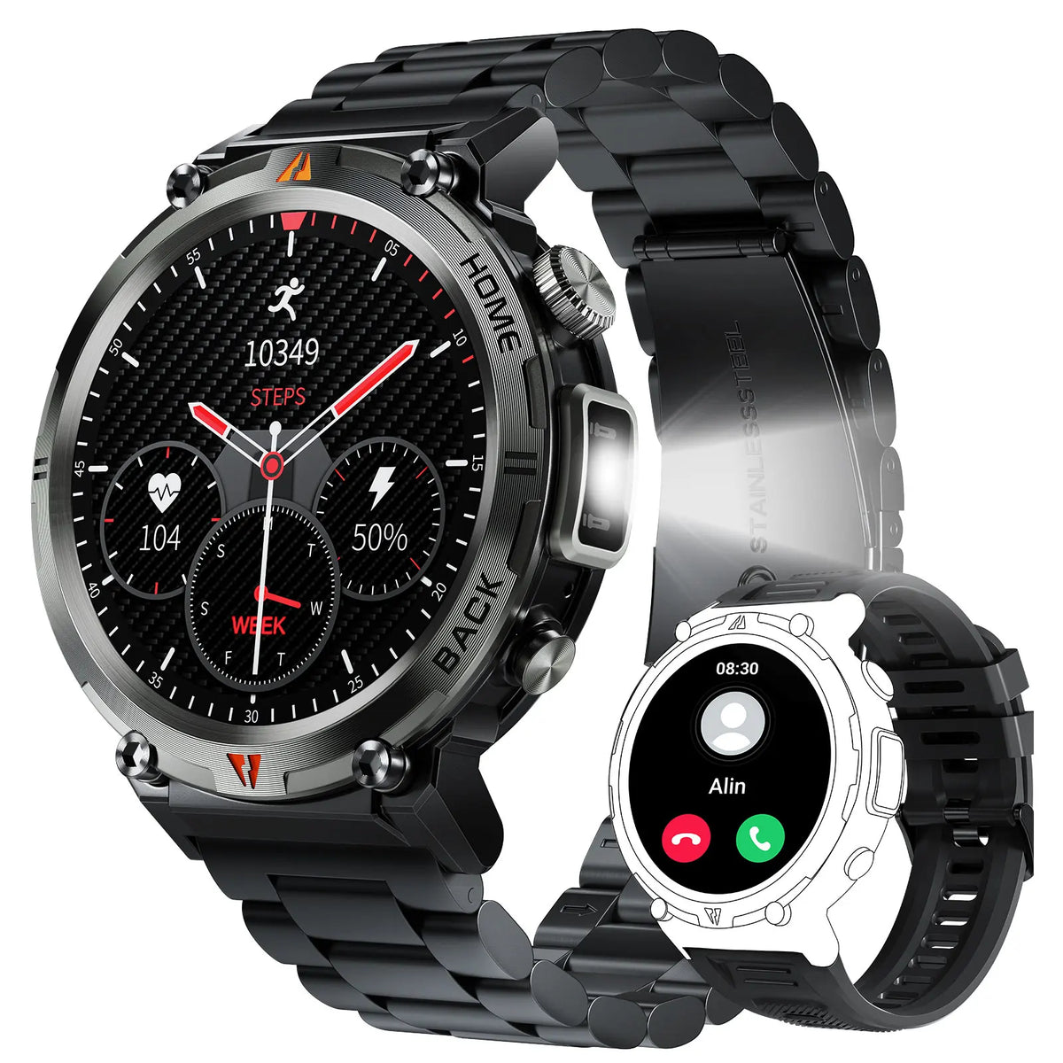 EIGIIS KE3 Smartwatch With Health Monitor And Full Touch Screen