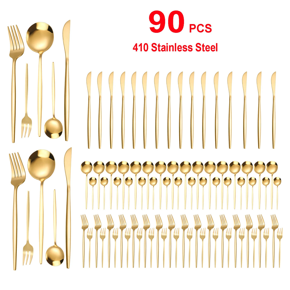 Stainless Steel Flatware Set Heavy Duty For Weddings And Buffets