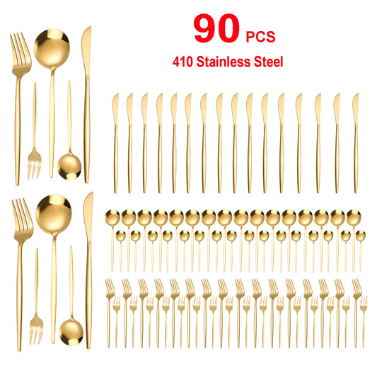 Stainless Steel Flatware Set Heavy Duty For Weddings And Buffets