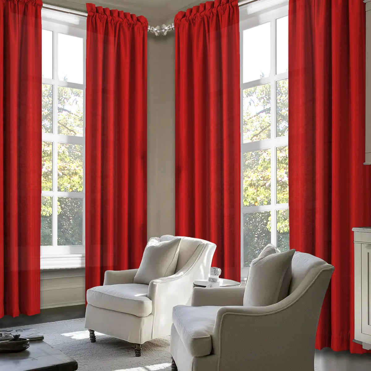 SABALANICA Light Filtering Curtains Rod Pocket Polyester For Living Room