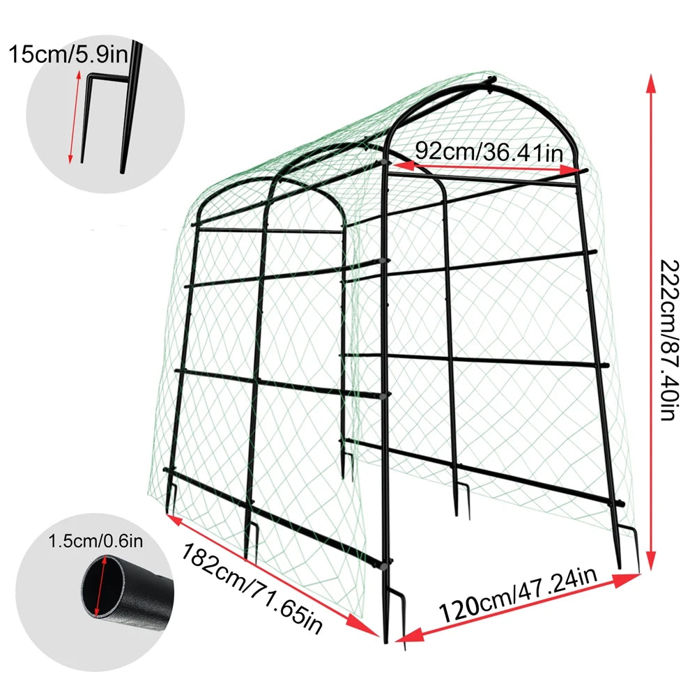 Wisfor U Shaped Metal Tall Garden Trellis for Climbing Plants