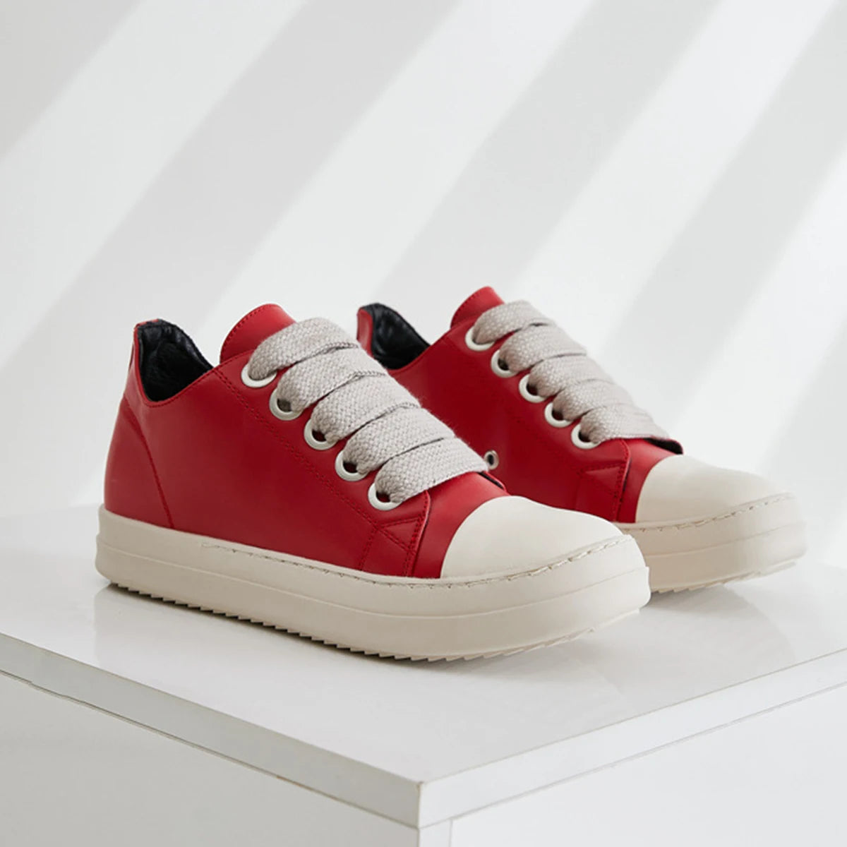 Men's Casual Shoes Waterproof Low Cut Flat Bottom Minimalist College-Style