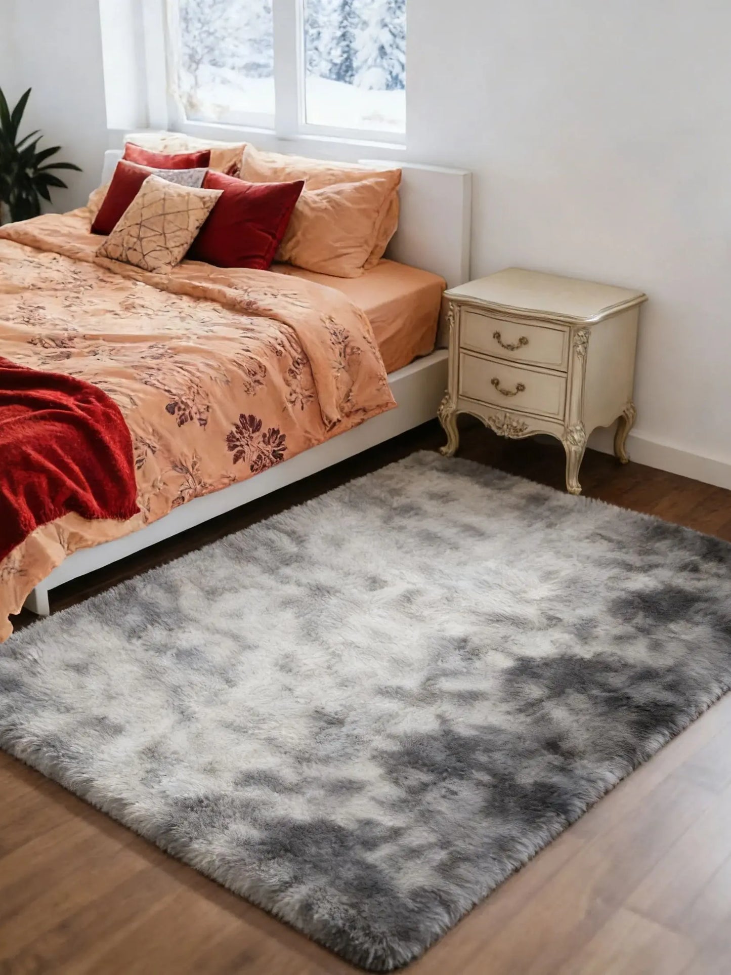 Ultra Soft Shag Rug For Living Room And Bedroom Decor