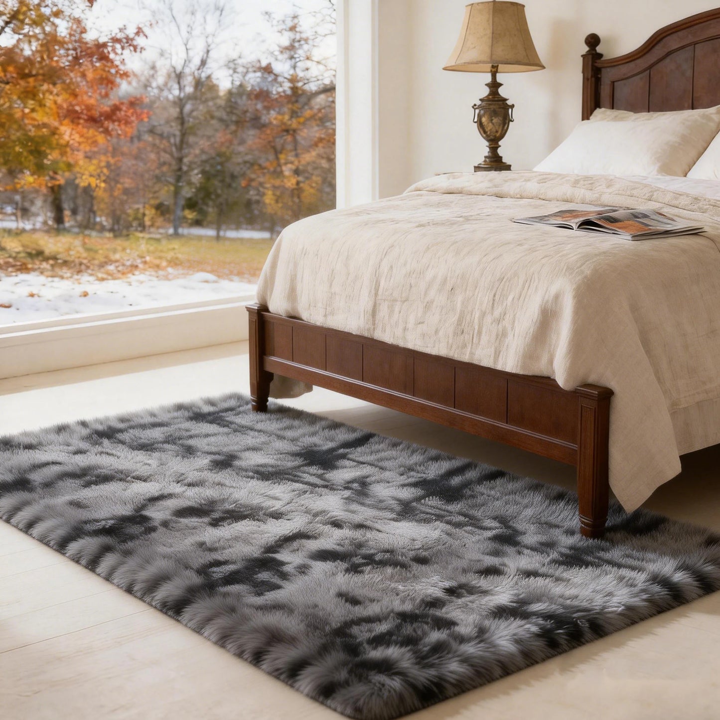 Ultra Soft Shag Rug For Living Room And Bedroom Decor