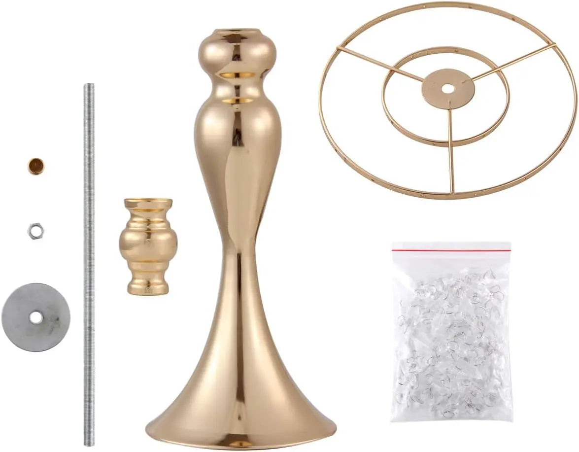 Vincigant Metal Flower Stands With Crystal Beads Wedding Centerpieces