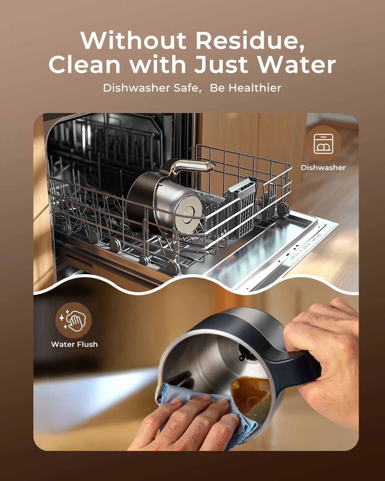 UHOST Milk Frother And Steamer 8 In 1 Coffee Frother