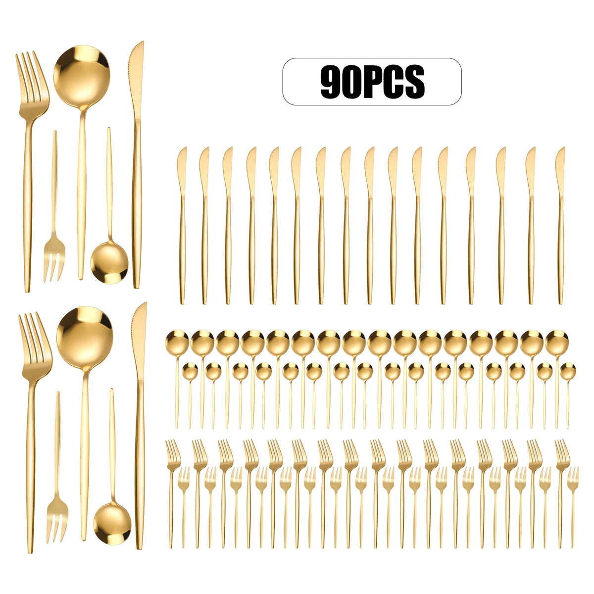 Stainless Steel Flatware Set Heavy Duty For Weddings And Buffets