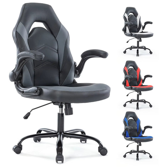 JHK Ergonomic Office Desk Chair PU Leather Racing Chair