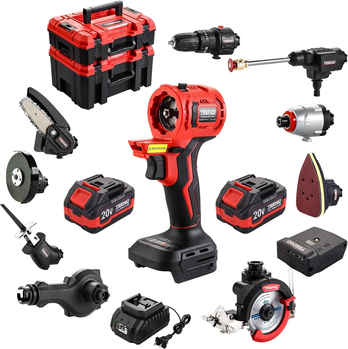 20V MAX Brushless Power Tool Combo Kit 9-in-1 Multi-Tool Set