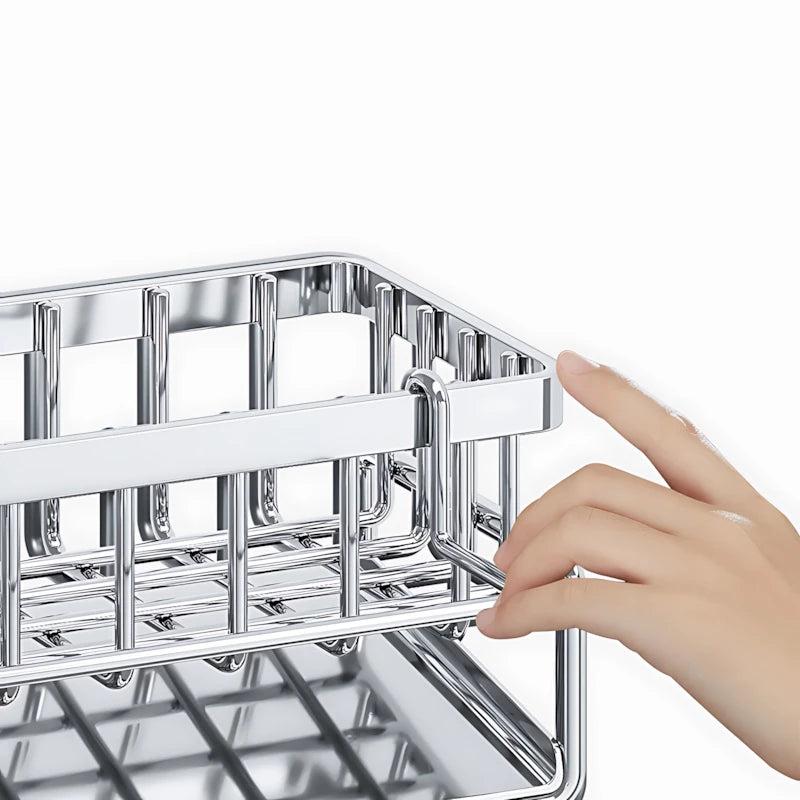 Stainless Steel Kitchen Sink Organizer Drain Rack For Cleaning Supplies