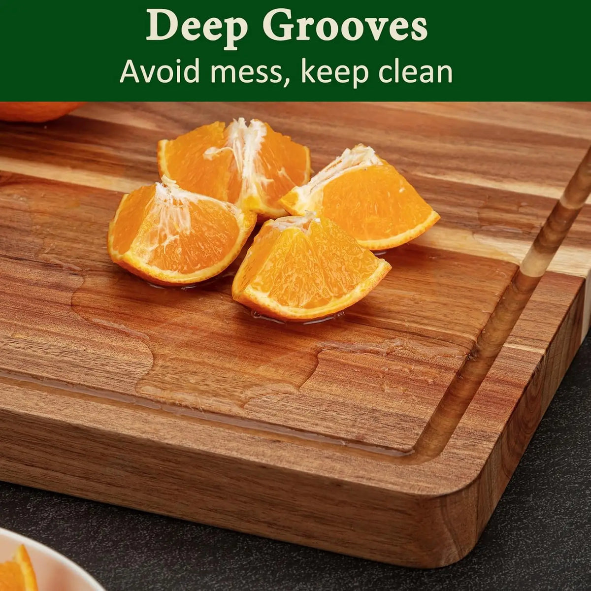 Twister CK Acacia Wood Cutting Board With Side Handles