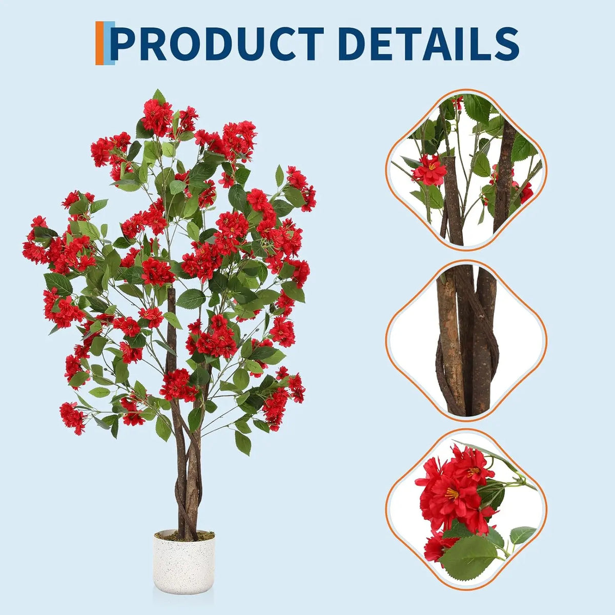 HiMISS Artificial Osmanthus Tree In Potted Planter For Home Decor