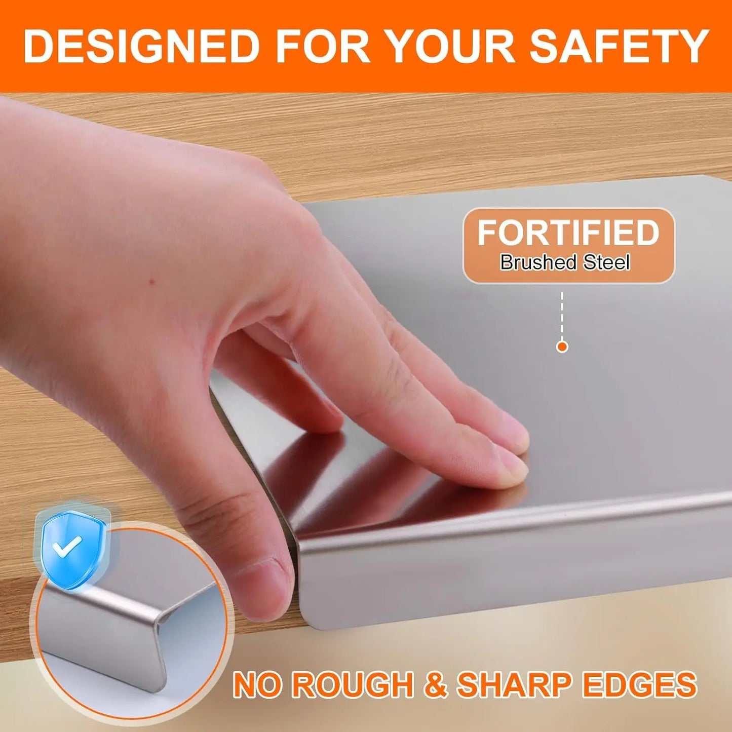 Stainless Steel Cutting Board With Lip For Over Sink Kitchen Prep