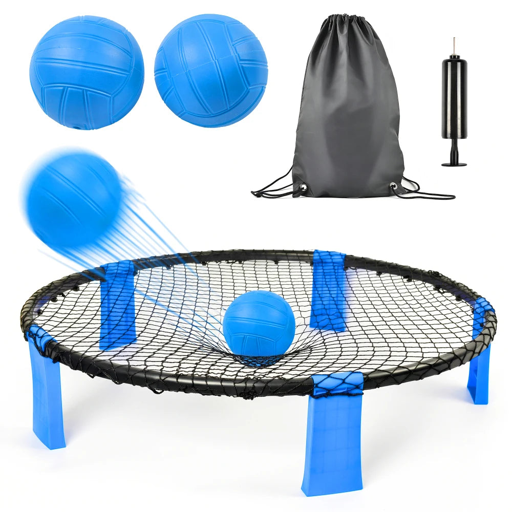 Roundnet Game Set With Net 2 Balls Portable Carry Bag
