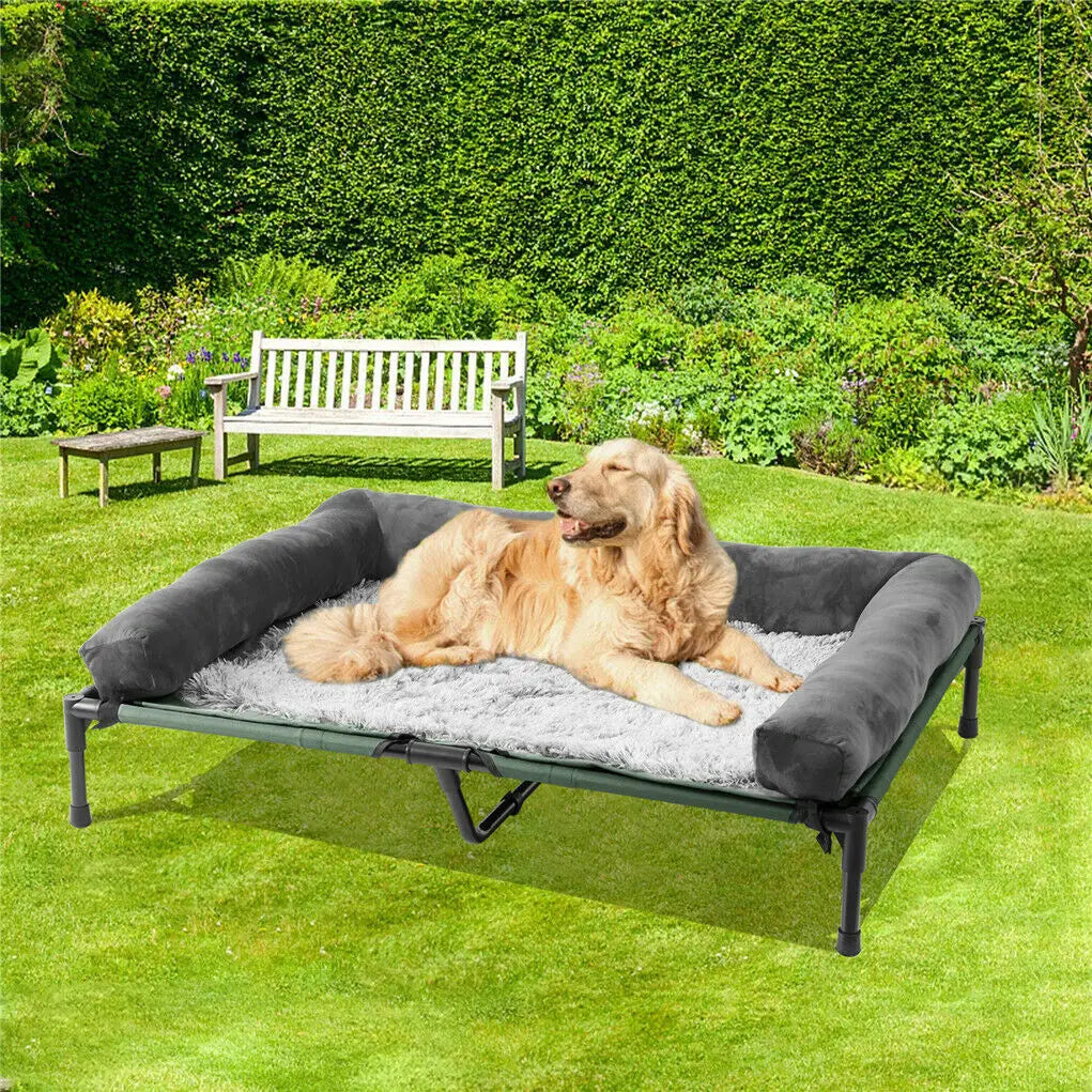 Bingopaw Elevated Pet Lounger Breathable Dog Bed Cooling Surface