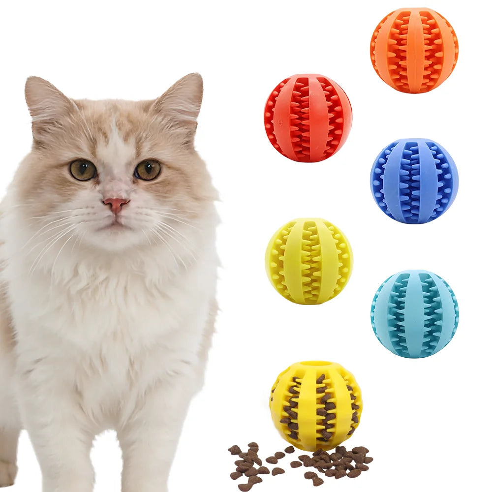 Interactive Rubber Puzzle Ball Treat Dispenser Toy For Dogs