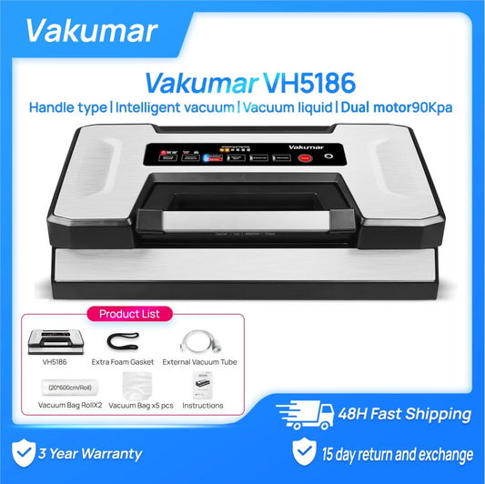 Vakumar VH5186 Automatic Commercial Vacuum Sealer With Two Rolls
