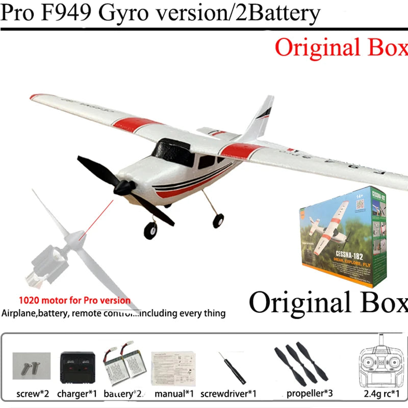 Wltoys F949 3CH RC Fixed Wing Airplane RTF With Gyroscope