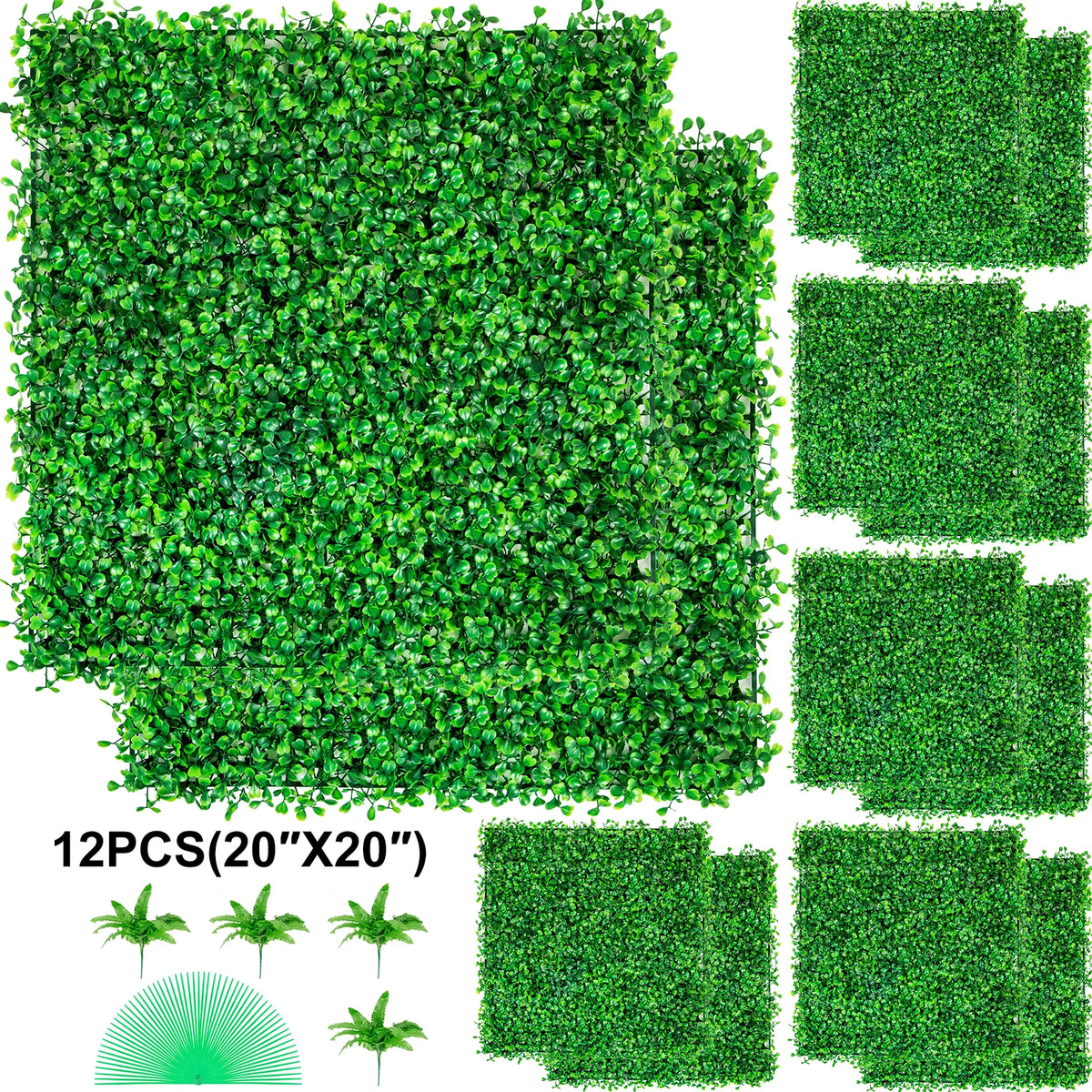 SucceBuy Artificial Boxwood Hedge Wall Panel For Home Decor