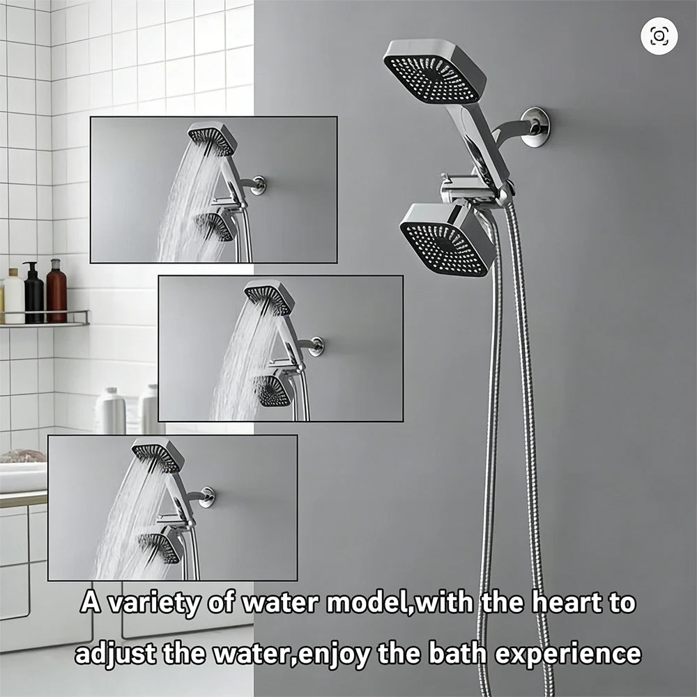 Two In One Shower Set With High Flow Nozzle Handheld