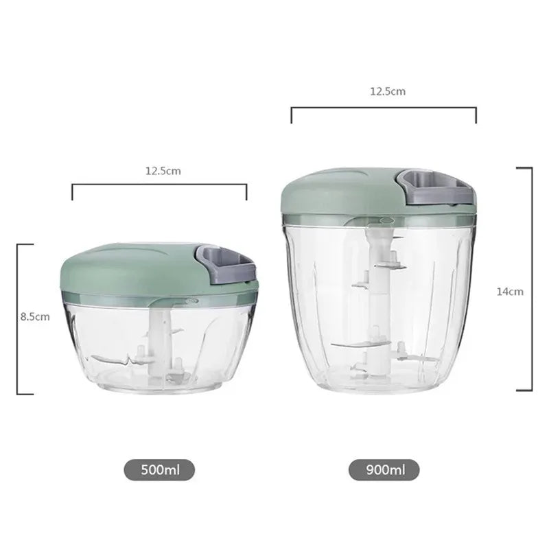 Manual Meat Mincer and Garlic Press Stainless Steel Kitchen Cutter
