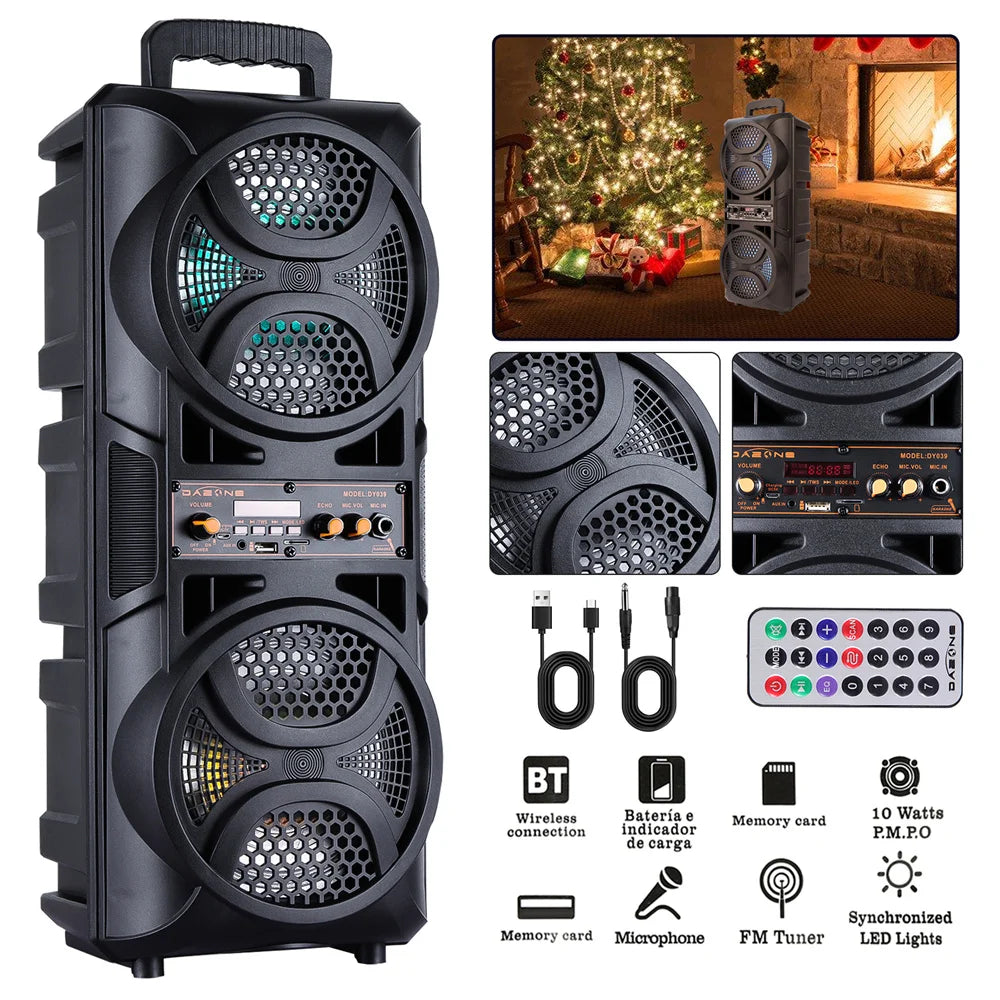 CURUK 3000W Portable Bluetooth Speaker Subwoofer Heavy Bass System