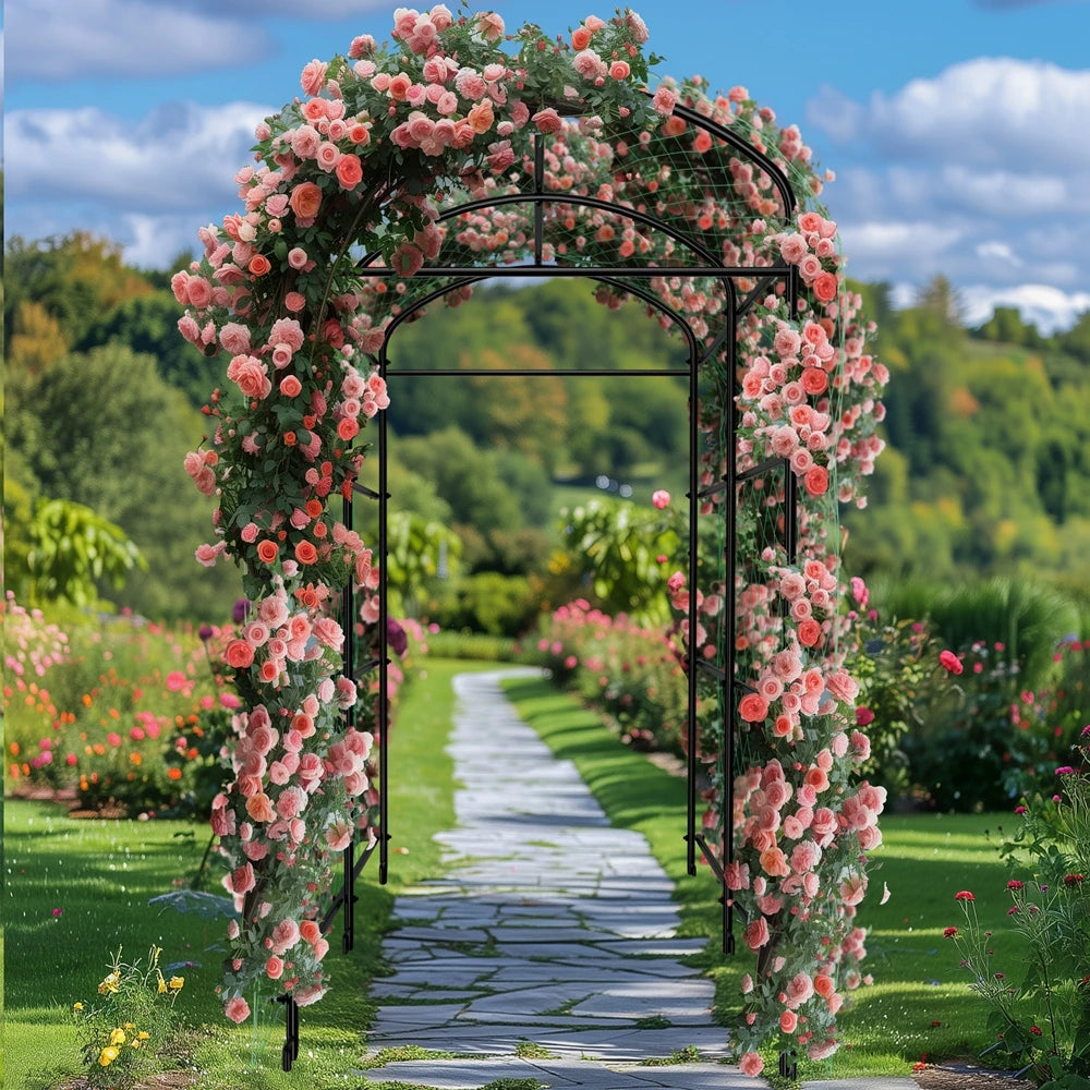 Wisfor U Shaped Metal Tall Garden Trellis for Climbing Plants