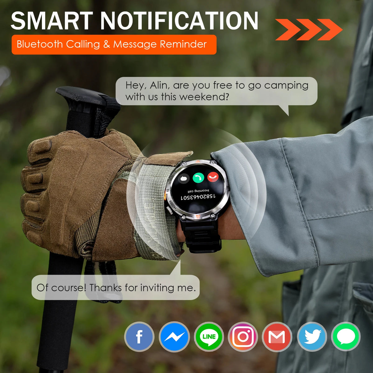 EIGIIS KE3 Smartwatch With Health Monitor And Full Touch Screen
