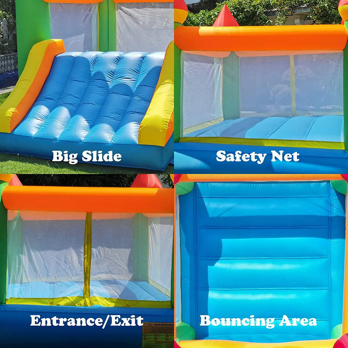 Backyard Bounce House With Slide For Kids Five To Twelve