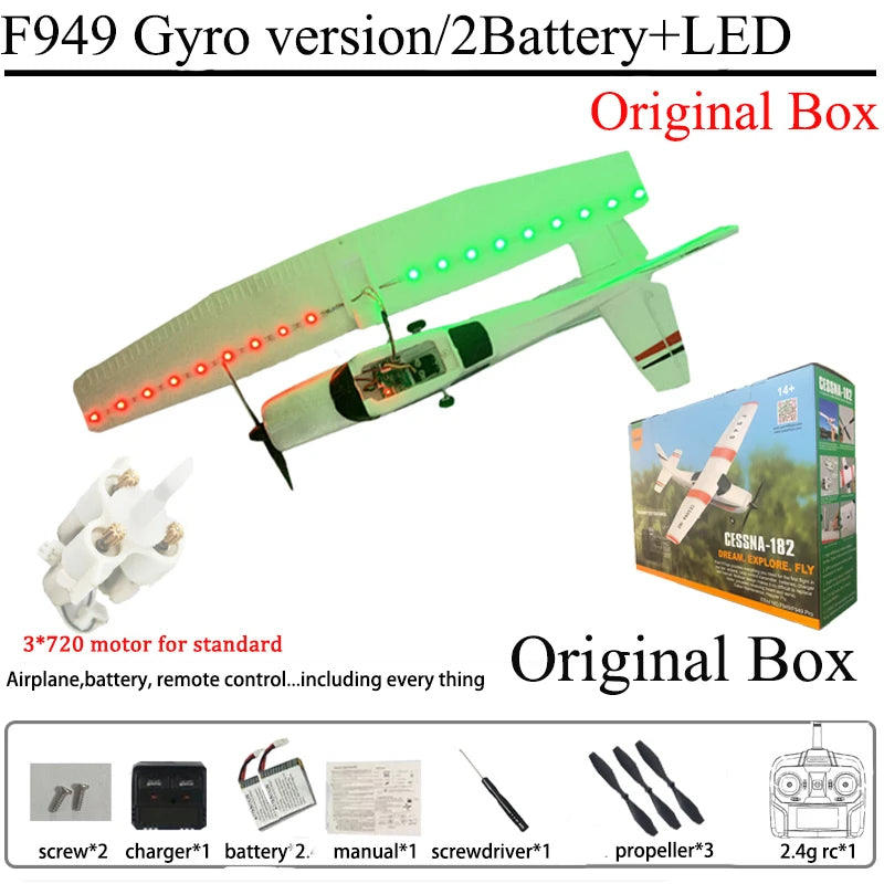 Wltoys F949 3CH RC Fixed Wing Airplane RTF With Gyroscope
