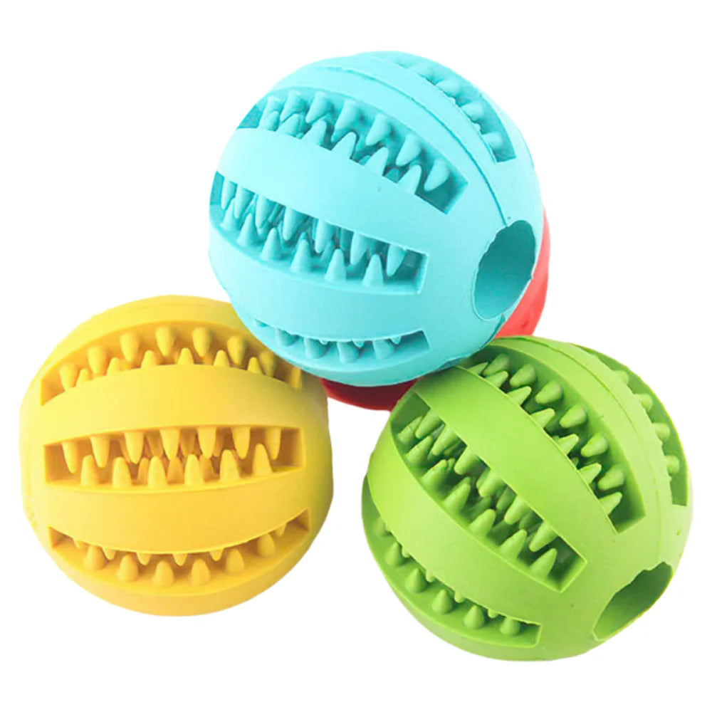 Interactive Rubber Puzzle Ball Treat Dispenser Toy For Dogs