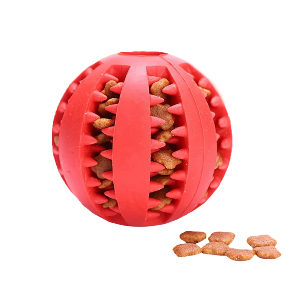 Interactive Rubber Puzzle Ball Treat Dispenser Toy For Dogs