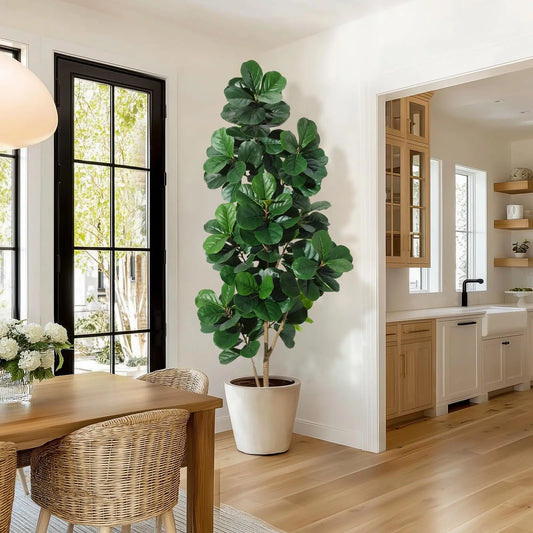 Realistic Artificial Fiddle Leaf Fig Tree Indoor Decor